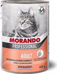 Morando Professional Somonlu ve Karidesli 405 gr Yetişkin Konserve Kedi Maması