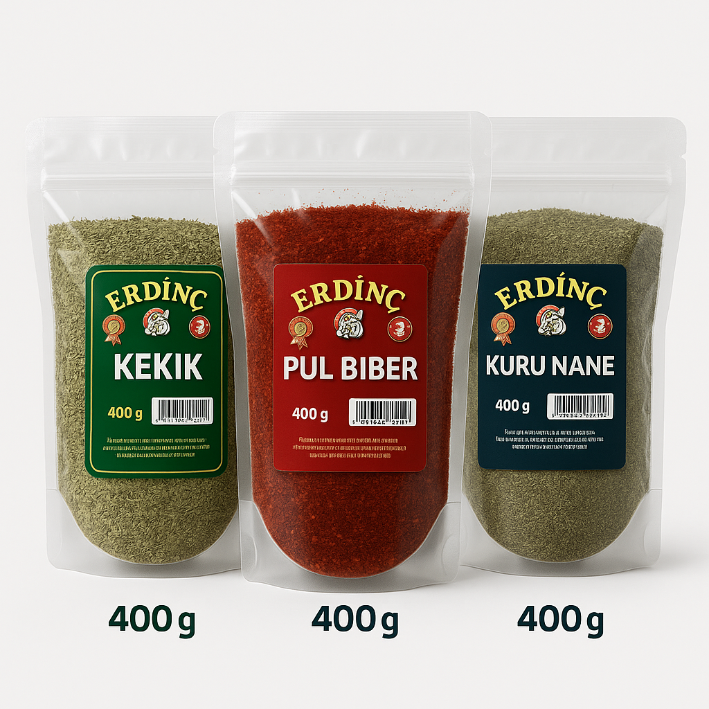 Erdinç Baharat Kutusu (Kekik – Pul Biber – Kuru Nane)