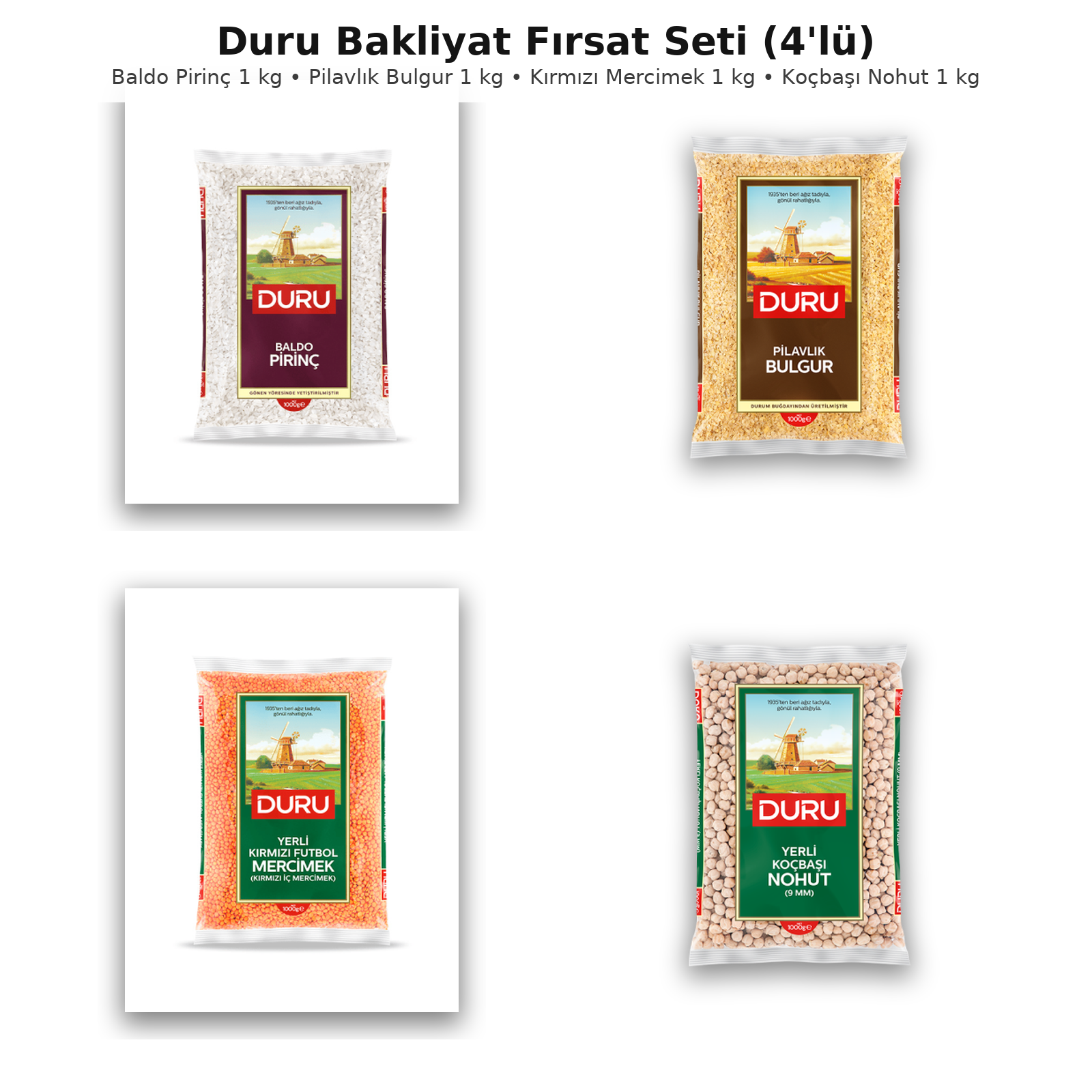 Duru Bakliyat Seti 4’lü